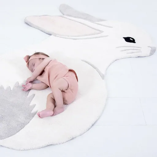 Lilipinso Teppich Hase weiß