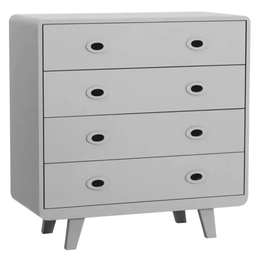 Laurette Kommode Toi & Moi, Farbe: grau