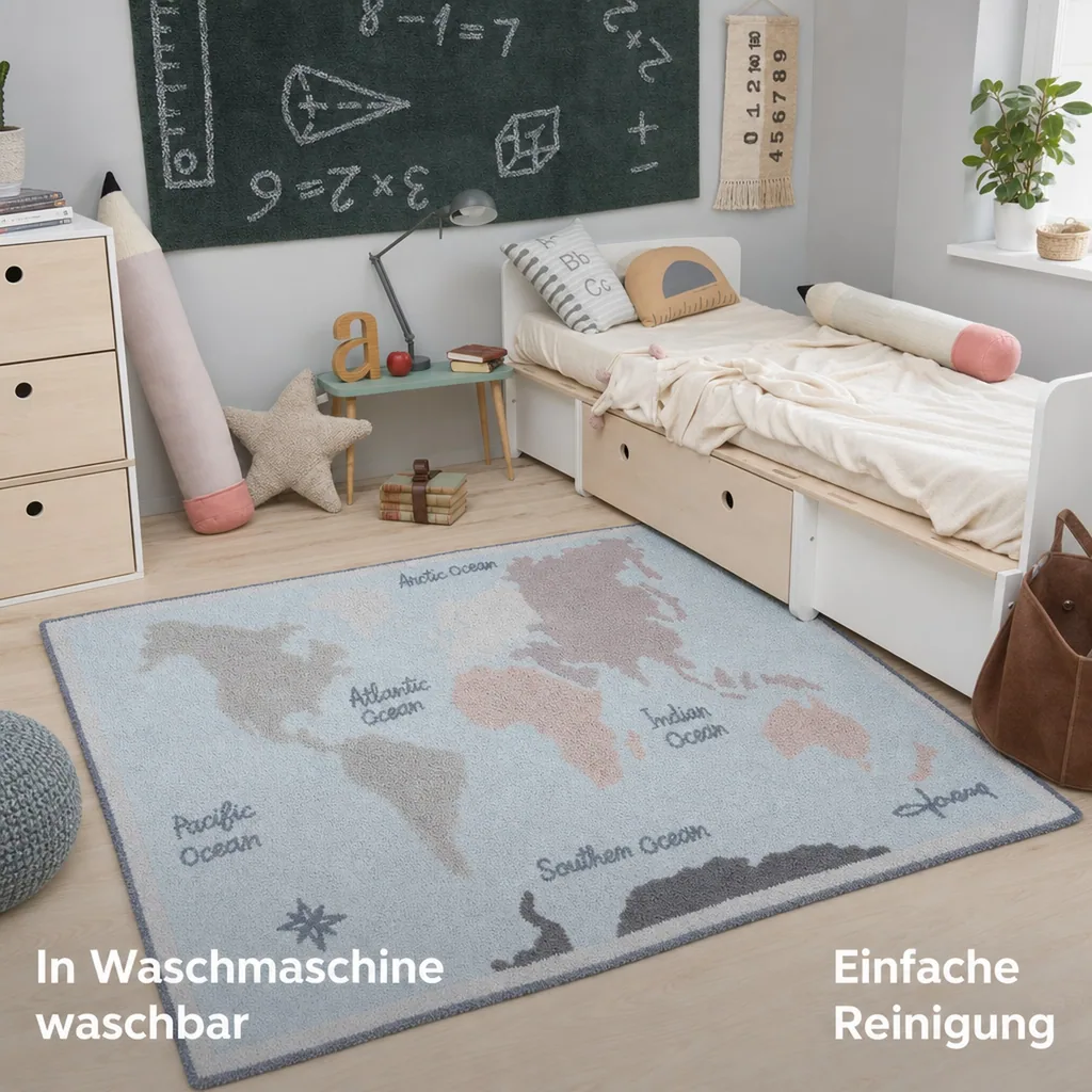 Lorena Canals Teppich Weltkarte