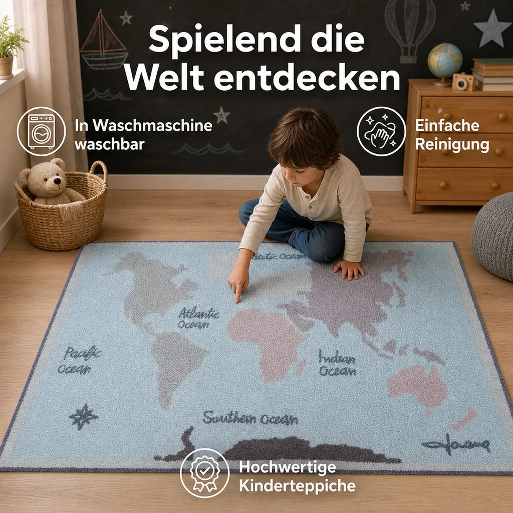 Lorena Canals Teppich Weltkarte