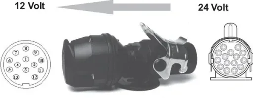 Spannungsreduzierer 24 Volt - 12 Volt 15-13