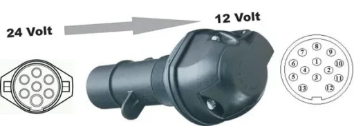 Spannungsreduzierer 24 Volt - 12 Volt 7N-13