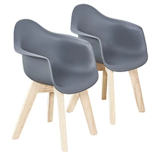 Quax Kinder Schalenstuhl 2 er Set grau