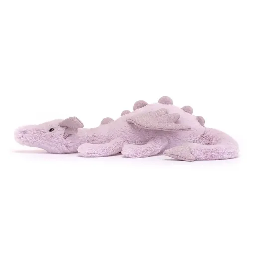 Jellycat Kuscheltier, Plüschtier, Stofftier - Lavender Dragon, Größe: Klein - H8 X B30 CM