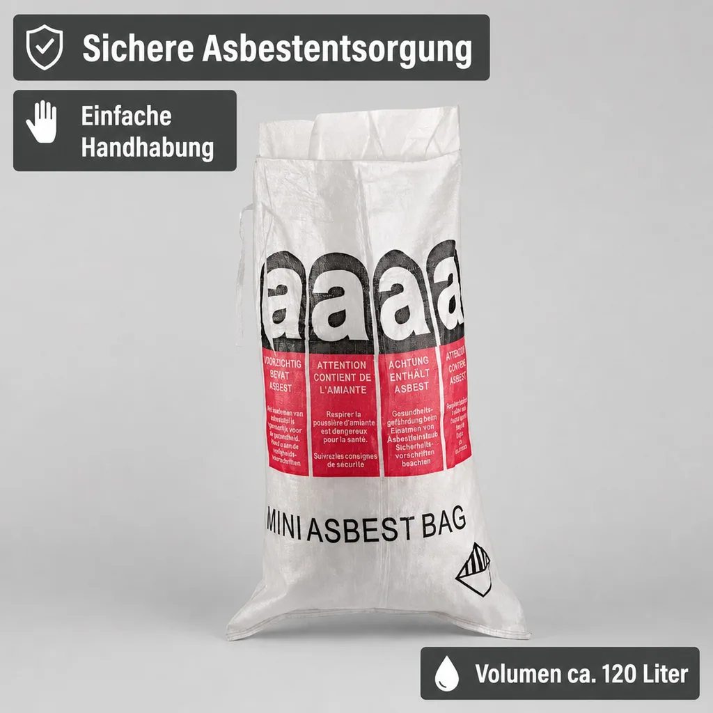 Asbestsack Mini 70x110cm, Abfallsack für Asbestentsorgung