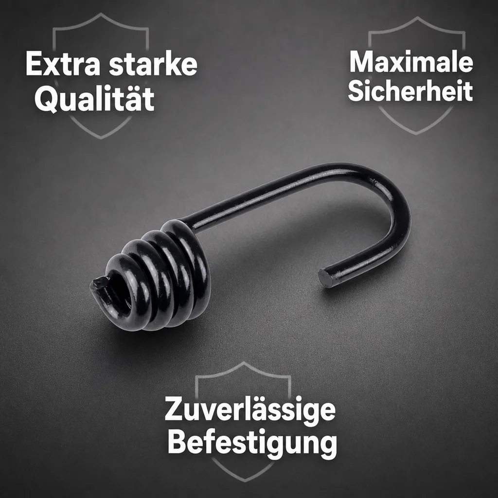 Expanderseil Haken, Spiralhaken 8mm, Kunststoff, für Expanderseile