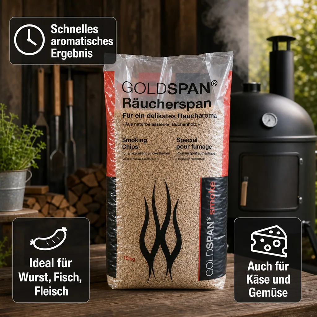 15 kg Räucherspäne Goldspan B 7/20 1,0-2,5 mm