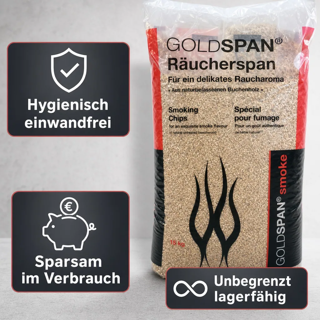 15 kg Räucherspäne Goldspan B 7/20 1,0-2,5 mm