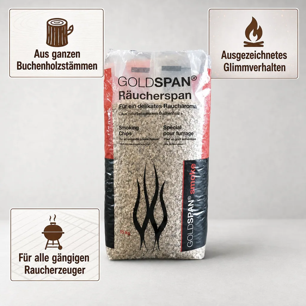 15 kg Räucherspäne Goldspan B 7/20 1,0-2,5 mm