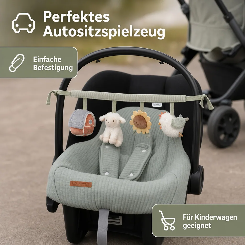 Little Dutch Kinderwagenkette Little Farm, 14x35x8