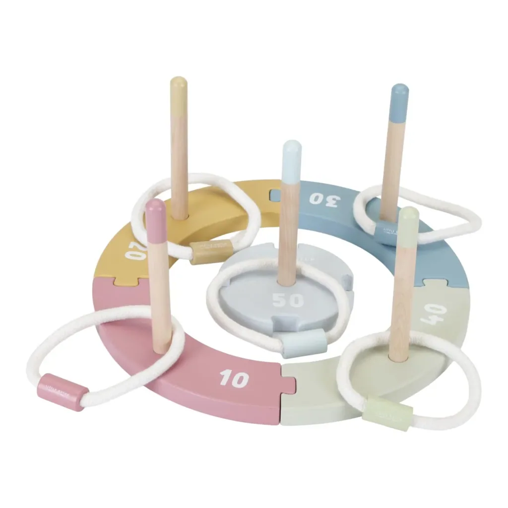 Little Dutch Holzring Wurfspiel - Essentials, Mehrfarbig