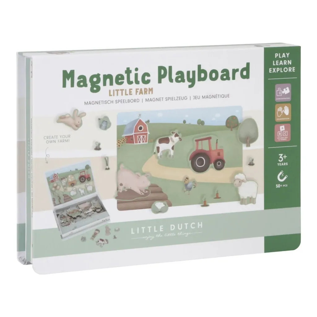 Little Dutch Magnet Puzzle Little Farm - Kreativ gestalten & lernen ab 3 Jahren