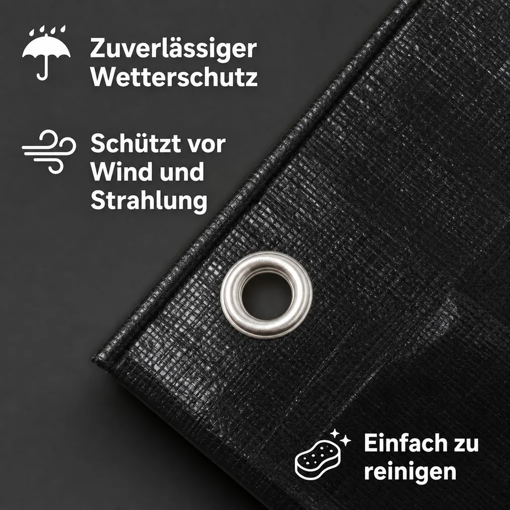 Abdeckplane, grün, 280g/m², wasserdicht, reissfest, UV-stabil, 3 x 4m (12m²)