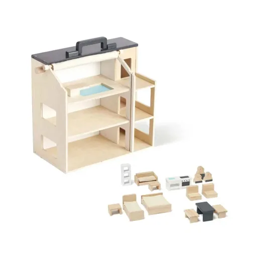 Kids Concept Spielzeug Puppenhaus tragbar Holz