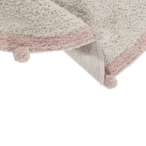 Lorena Canals waschbarer Teppich "Bubbly Natural" rosa rund