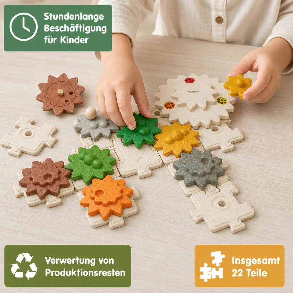 Plan Toys Kinderpuzzle Getriebe Holz