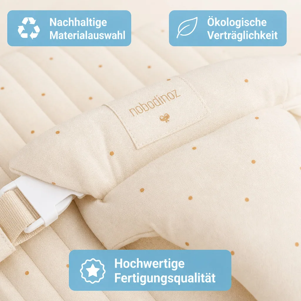 Babywippe Bezug, Ersatzbezug - Nobodinoz, honig Punkte