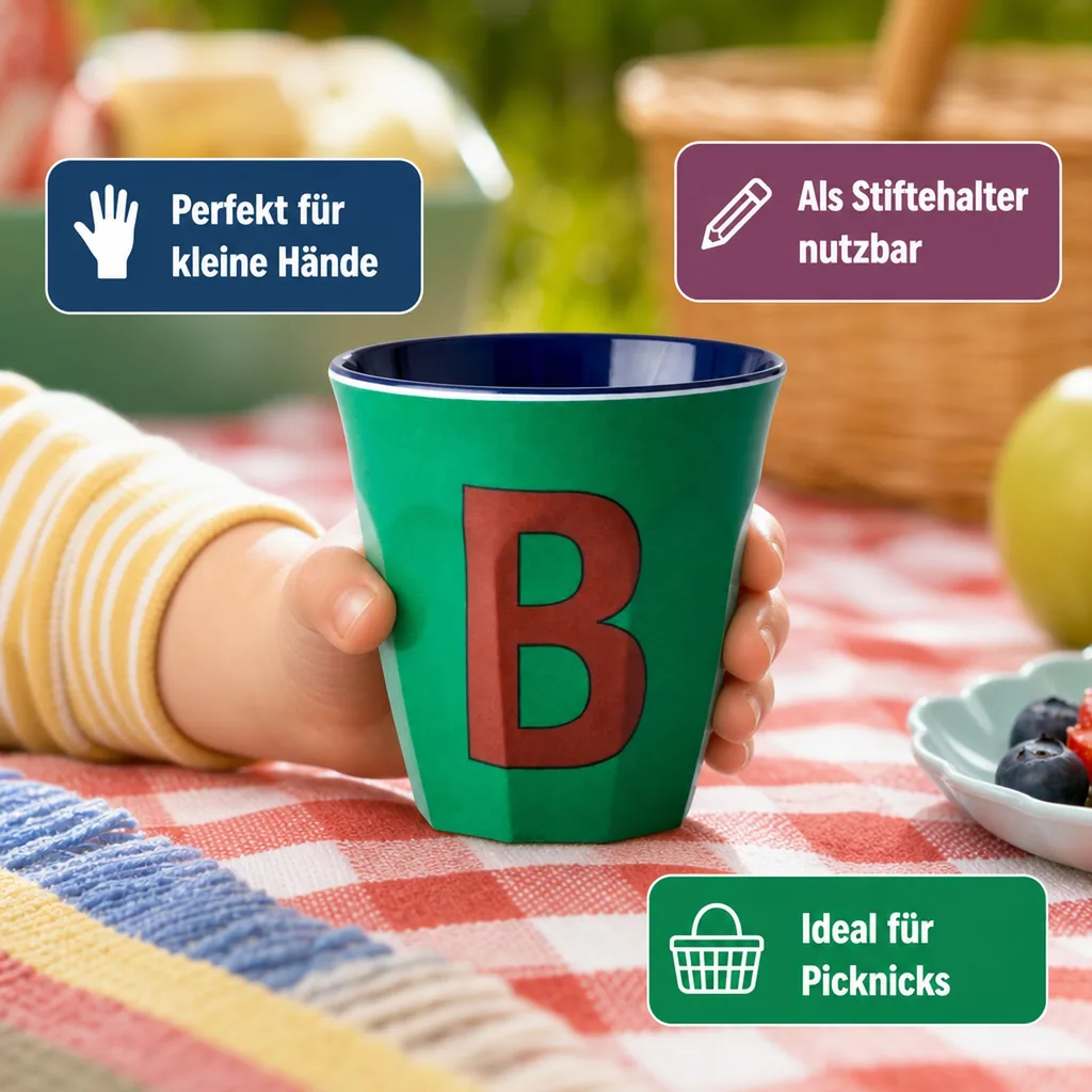 RICE Becher - B, 250 ml, Melamine, Farbe: Wald grün
