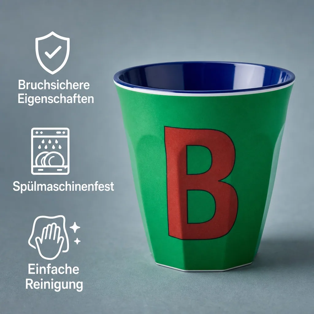 RICE Becher - B, 250 ml, Melamine, Farbe: Wald grün