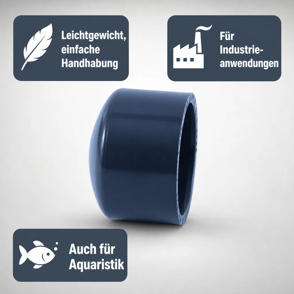 PVC Fittinge, PVC-U Kappe Klebemuffe 25 mm, PN16