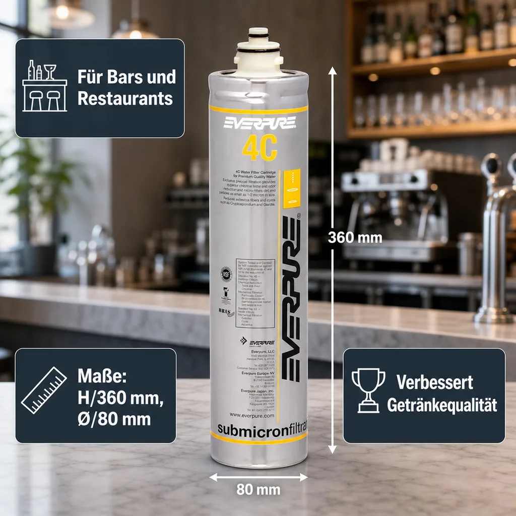 Wasserfilter, Filterpatrone - EVERPURE 4C für Premium Kaltgetränke