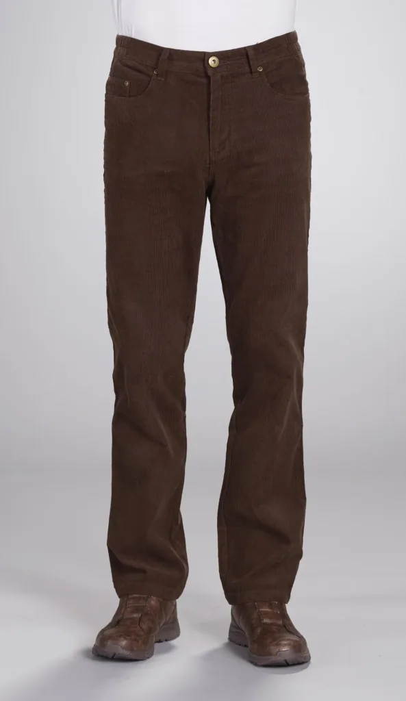 Cordhose im 5 Pocket Stil, Farbe braun, Gr. 48