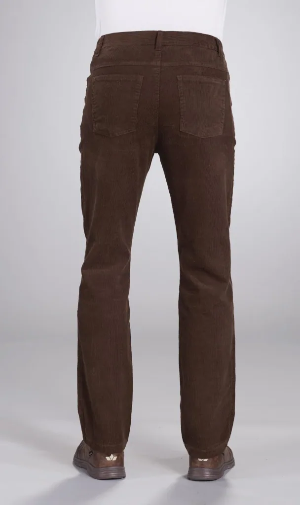 Cordhose im 5 Pocket Stil, Farbe braun, Gr. 48