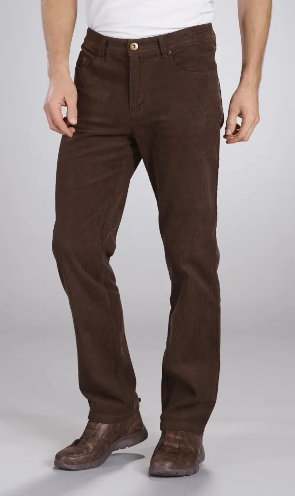 Cordhose im 5 Pocket Stil, Farbe braun, Gr. 48