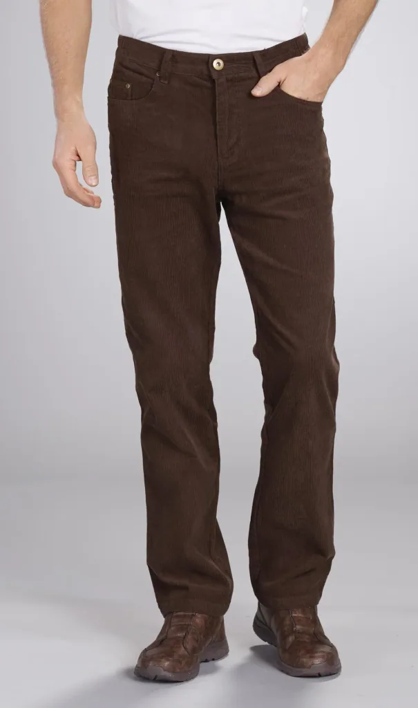 Cordhose im 5 Pocket Stil, Farbe braun, Gr. 48
