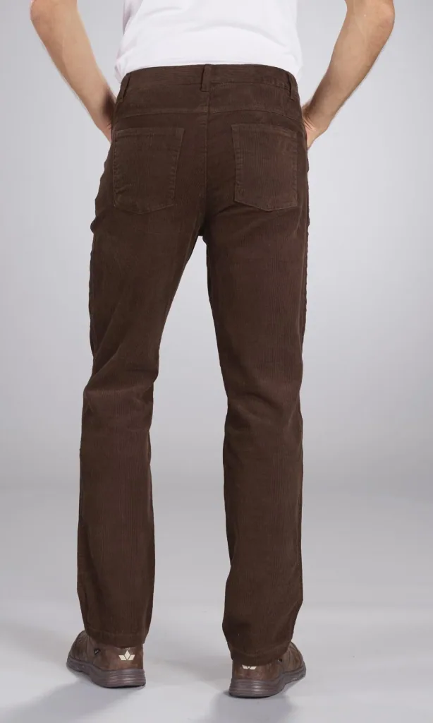 Cordhose im 5 Pocket Stil, Farbe braun, Gr. 48