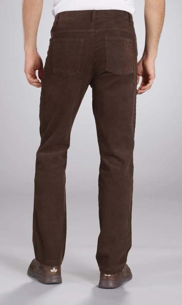 Cordhose im 5 Pocket Stil, Farbe braun, Gr. 48