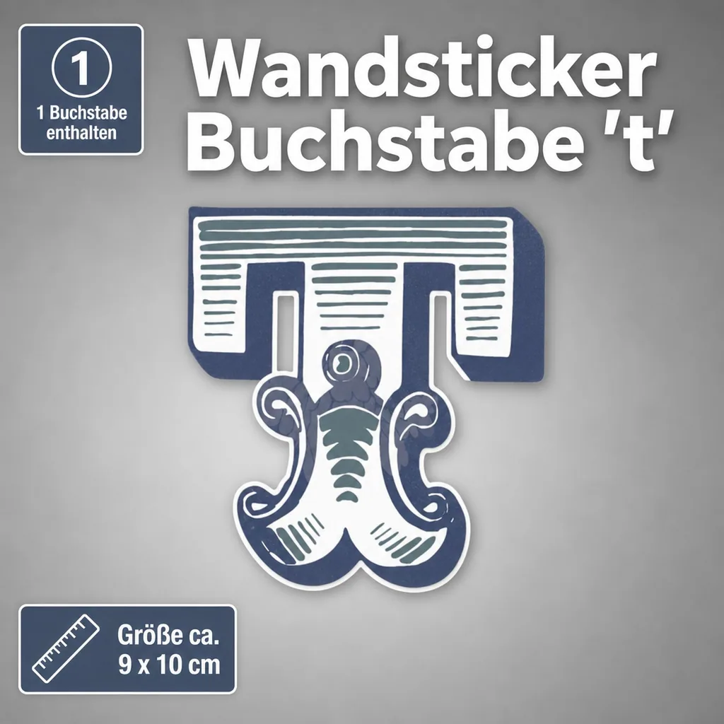 Lilipinso Sticker blau Buchstabe t
