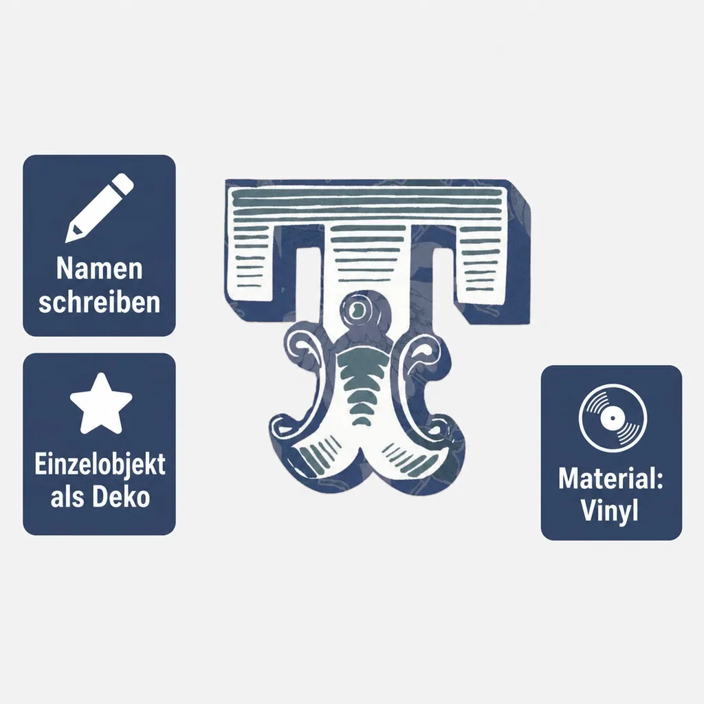Lilipinso Sticker blau Buchstabe t
