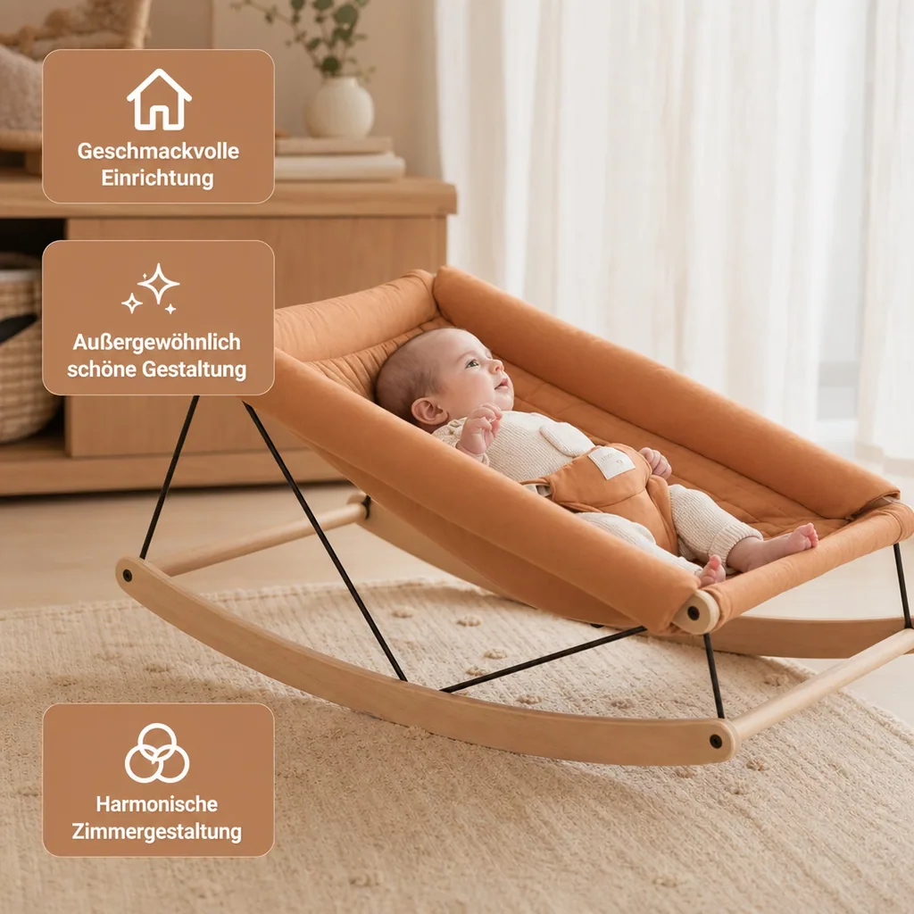 Babywippe Bezug, Ersatzbezug - Nobodinoz, Sienna braun