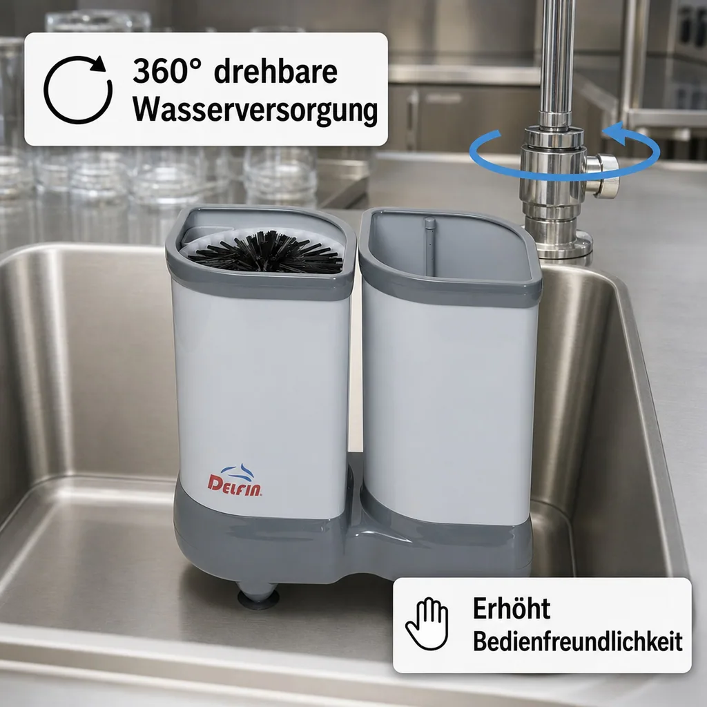 Gläserspüler, Gläserspülgerät - Delfin TS 2100, 2-Topf, Groß
