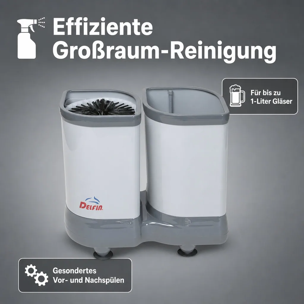 Gläserspüler, Gläserspülgerät - Delfin TS 2100, 2-Topf, Groß