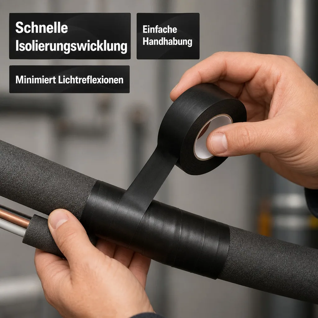 PVC-Tape zum Wickeln von Isolierungen, schwarz