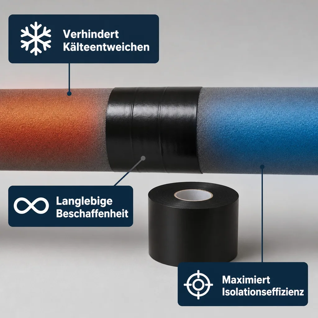 PVC-Tape zum Wickeln von Isolierungen, schwarz