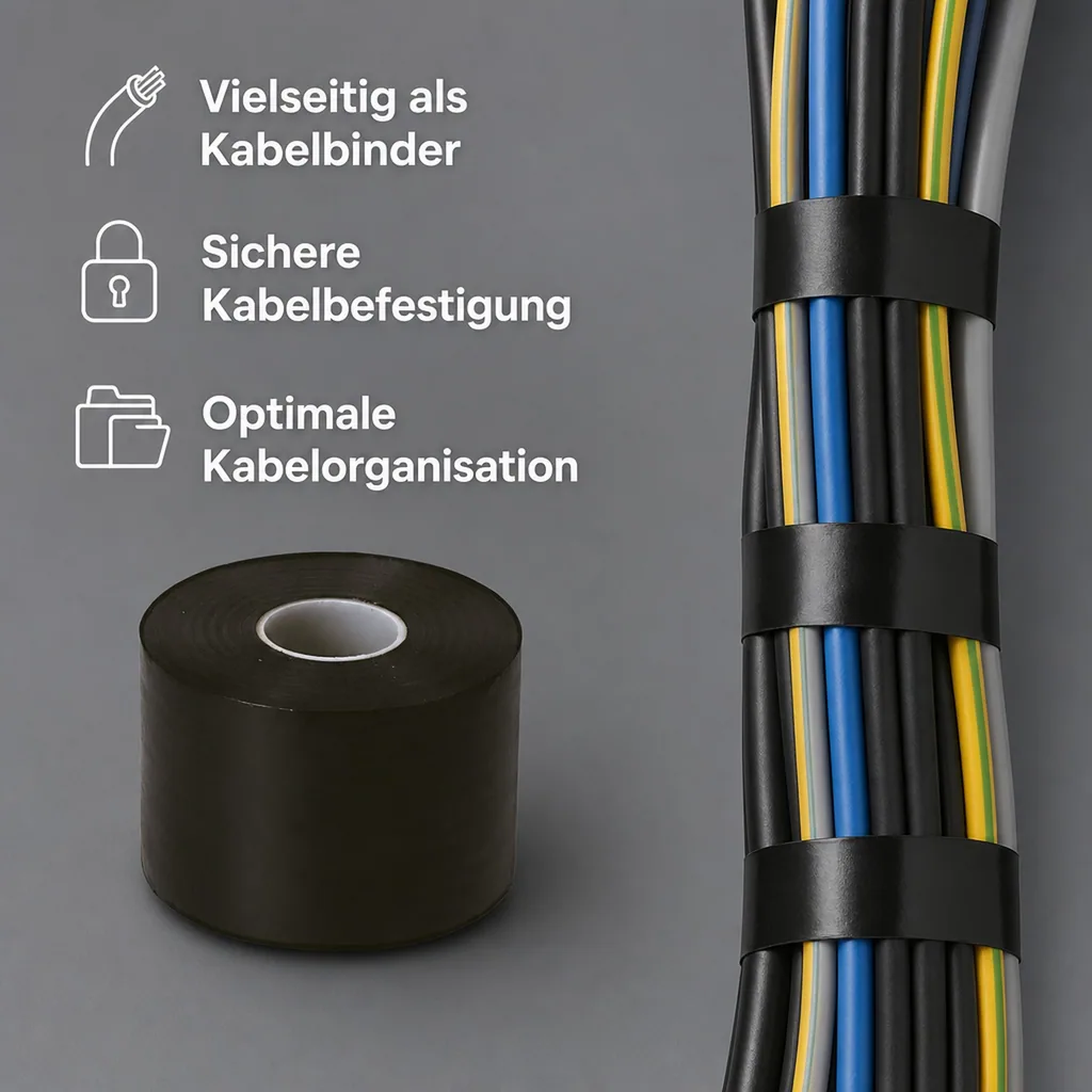 PVC-Tape zum Wickeln von Isolierungen, schwarz