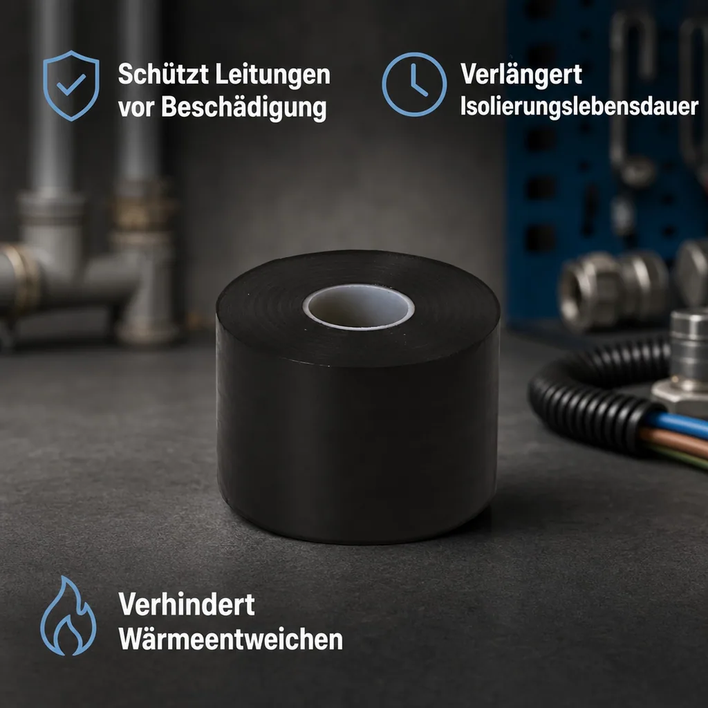 PVC-Tape zum Wickeln von Isolierungen, schwarz