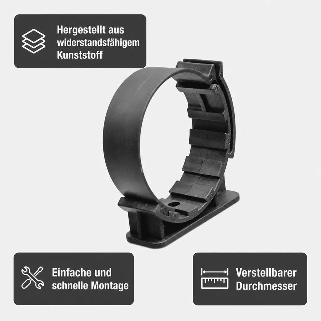 Pythonhalter fur Getränkepython, Kunststoff, schwarz