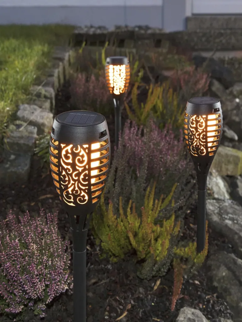 Solar LED Flammenleuchte - 3er Set
