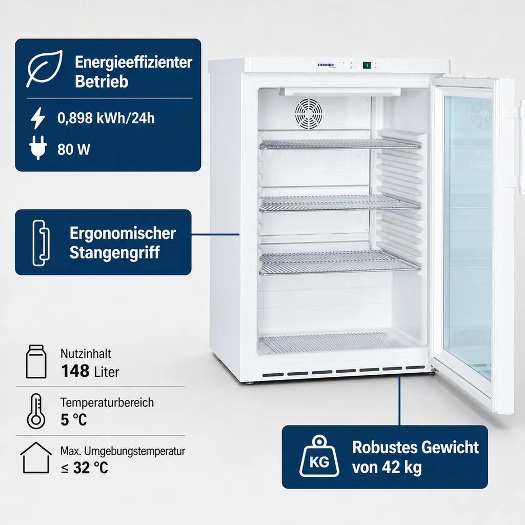 Kühlschrank Liebherr FKUv 1613 weiß, mit Umluftkühlung
