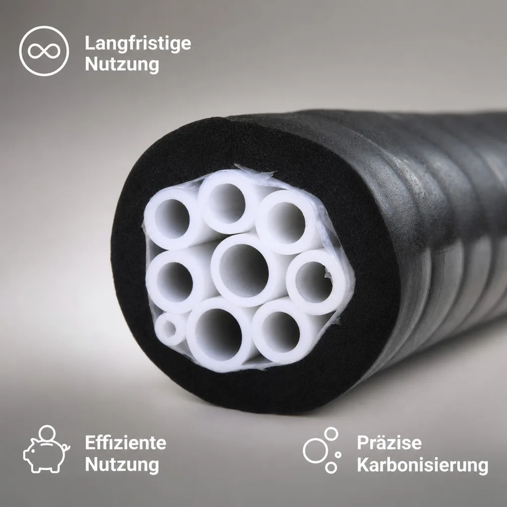 Pythonleitung - Trockenpython für Begleitkühlung (7х12,7mm) mit 13mm Isolierung für 4 Bierleitungen in 7 mm