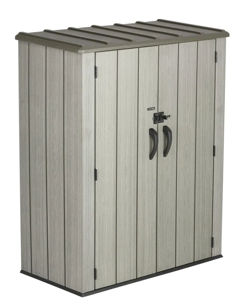 Lifetime Geräteschrank XL 136,3×69,9×172,1 cm Grau – stahlverstärkt, abschließbar