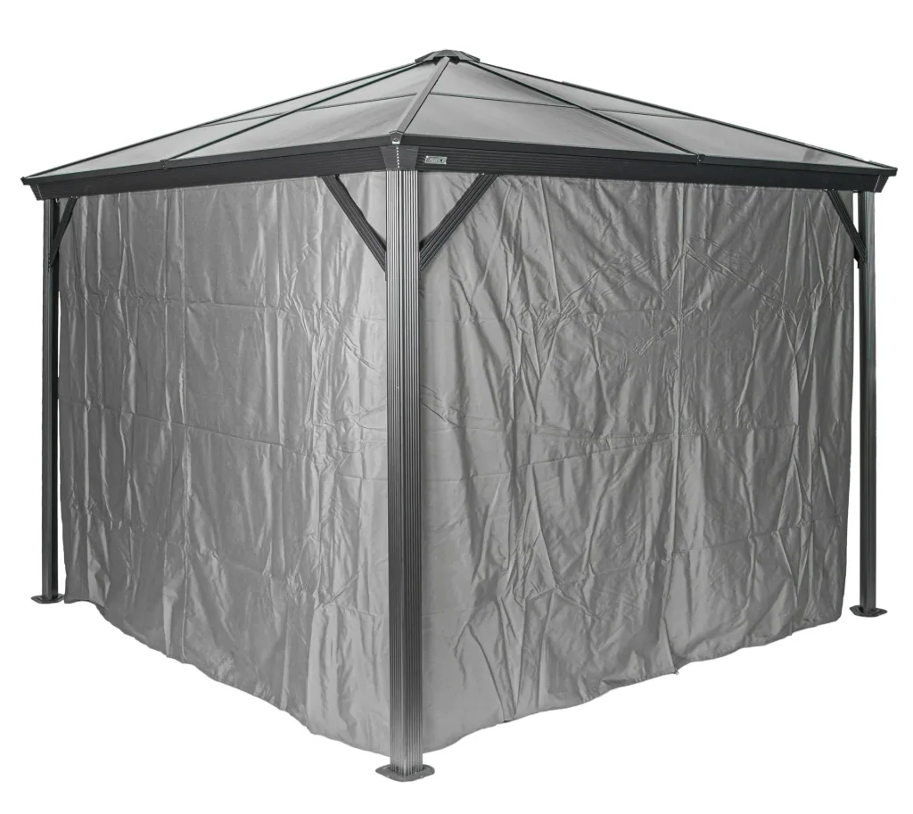 Sojag Pavillon Verona 1014 422,5×298,3×261 cm Anthrazit – Hardtop mit 6-mm-Polycarbonatdach