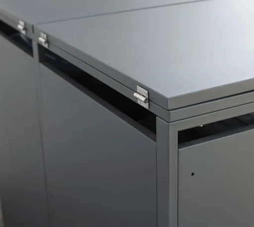Westmann Mülltonnenbox 5-fach mit Deckel, Anthrazit