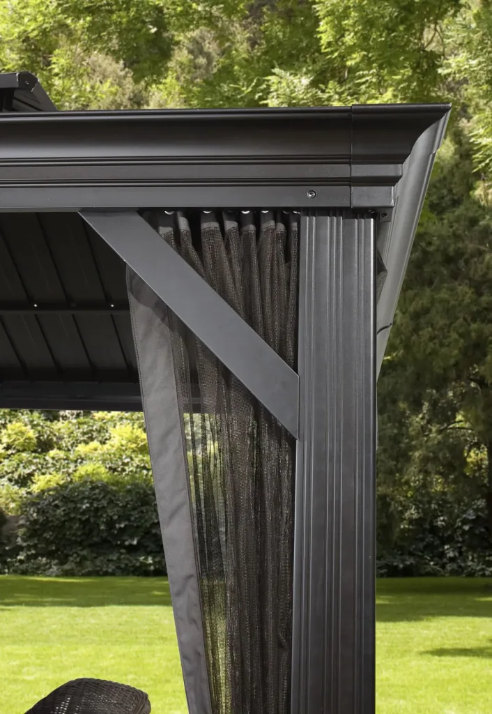 Sojag Aluminium Pavillon Messina 10×12 ft Anthrazit - mit HardTop