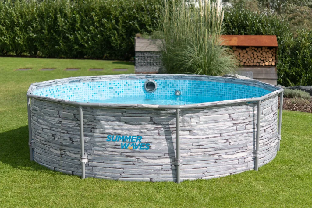 Pool Active Frame, Durchmesser 305 x 76 cm, Stein Grau