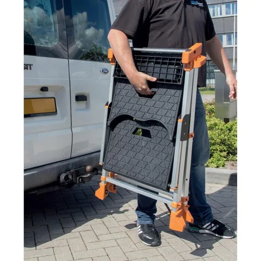 MULTIFUNKTIONALE WERKBANK UND TRITTLEITER IN EINE EINHEIT VERWANDELN